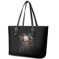 Skull Leather Tote Bag Skeleton Ripped inside - Wonder Print Shop