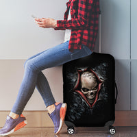 Skull Luggage Cover Skeleton Ripped inside - Wonder Print Shop