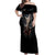Skull Off Shoulder Maxi Dress Skeleton Ripped inside - Wonder Print Shop