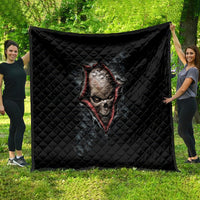Skull Quilt Skeleton Ripped inside - Wonder Print Shop