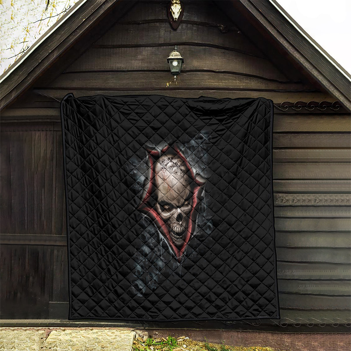 Skull Quilt Skeleton Ripped inside - Wonder Print Shop