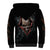 Skull Sherpa Hoodie Skeleton Ripped inside - Wonder Print Shop