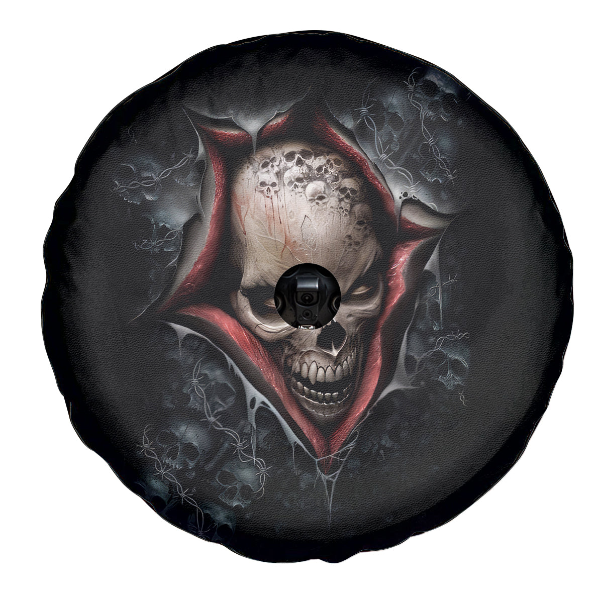 Skull Spare Tire Cover Skeleton Ripped inside - Wonder Print Shop