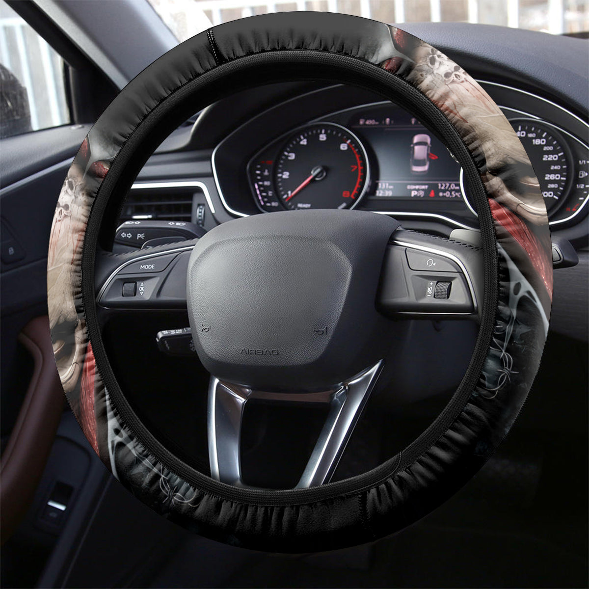 Skull Steering Wheel Cover Skeleton Ripped inside - Wonder Print Shop