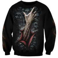 Skull Sweatshirt Skeleton Ripped inside - Wonder Print Shop