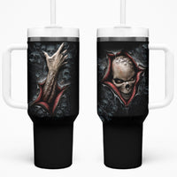 Skull Tumbler With Handle Skeleton Ripped inside - Wonder Print Shop