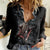 Skull Women Casual Shirt Skeleton Ripped inside - Wonder Print Shop