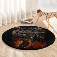 flaming-skull-round-carpet-death-angel-riding-motocycle
