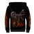 Flaming Skull Sherpa Hoodie Death Angel Riding Motocycle - Wonder Print Shop