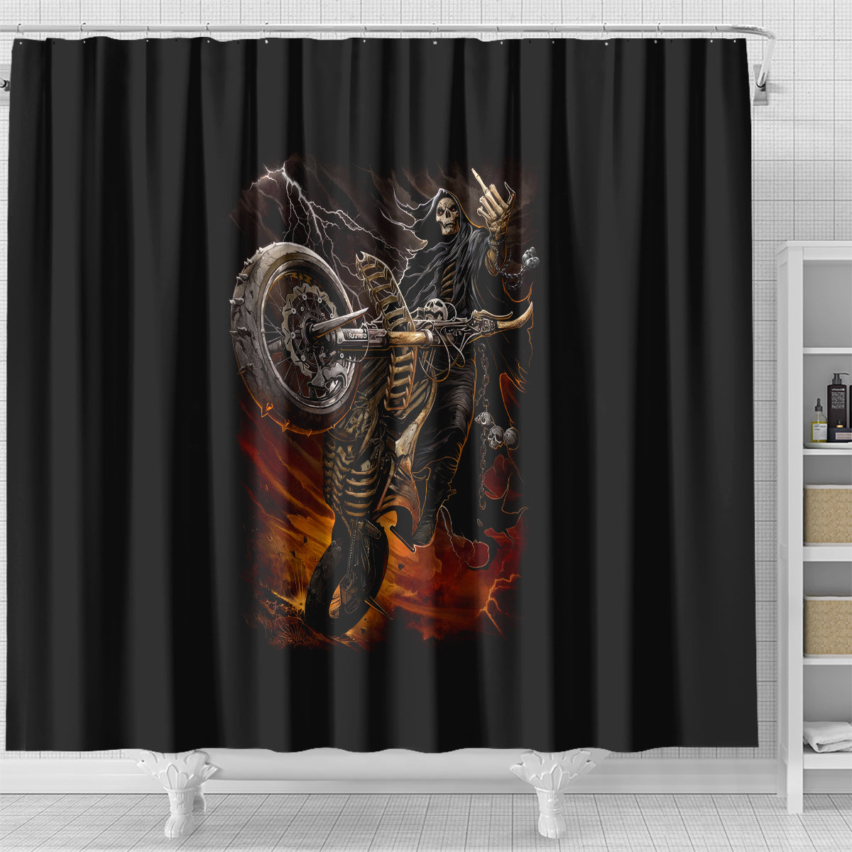 flaming-skull-shower-curtain-death-angel-riding-motocycle