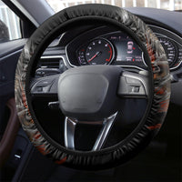 Flaming Skull Steering Wheel Cover Death Angel Riding Motocycle - Wonder Print Shop