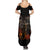 Flaming Skull Summer Maxi Dress Death Angel Riding Motocycle - Wonder Print Shop