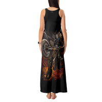 Flaming Skull Tank Maxi Dress Death Angel Riding Motocycle - Wonder Print Shop