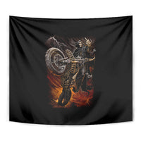 Flaming Skull Tapestry Death Angel Riding Motocycle - Wonder Print Shop