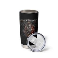 Flaming Skull Tumbler Cup Death Angel Riding Motocycle - Wonder Print Shop