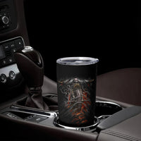 Flaming Skull Tumbler Cup Death Angel Riding Motocycle - Wonder Print Shop