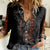 Flaming Skull Women Casual Shirt Death Angel Riding Motocycle - Wonder Print Shop
