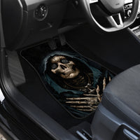 Grim Reaper Car Mats The Ferryman Of The Underworld with Charon Skull Black - Wonder Print Shop