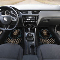 Grim Reaper Car Mats The Ferryman Of The Underworld with Charon Skull Black - Wonder Print Shop