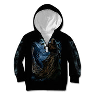 Grim Reaper Kid Hoodie The Ferryman Of The Underworld with Charon Skull Black - Wonder Print Shop