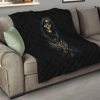 Grim Reaper Quilt The Ferryman Of The Underworld with Charon Skull Black - Wonder Print Shop