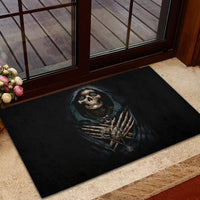 Grim Reaper Rubber Doormat The Ferryman Of The Underworld with Charon Skull Black - Wonder Print Shop