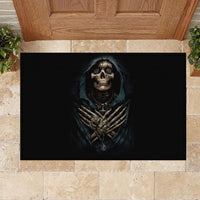 Grim Reaper Rubber Doormat The Ferryman Of The Underworld with Charon Skull Black - Wonder Print Shop