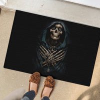 Grim Reaper Rubber Doormat The Ferryman Of The Underworld with Charon Skull Black - Wonder Print Shop