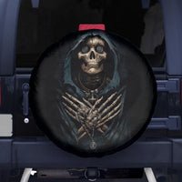 Grim Reaper Spare Tire Cover The Ferryman Of The Underworld with Charon Skull Black - Wonder Print Shop