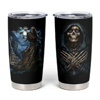 Grim Reaper Tumbler Cup The Ferryman Of The Underworld with Charon Skull Black - Wonder Print Shop