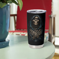 Grim Reaper Tumbler Cup The Ferryman Of The Underworld with Charon Skull Black - Wonder Print Shop