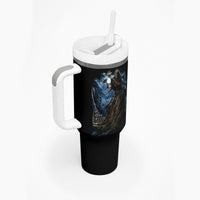 Grim Reaper Tumbler With Handle The Ferryman Of The Underworld with Charon Skull Black - Wonder Print Shop