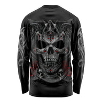 Skull Long Sleeve Shirt Cross Snake Bloody Skull - Wonder Print Shop