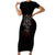 Skull Short Sleeve Bodycon Dress Cross Snake Bloody Skull - Wonder Print Shop
