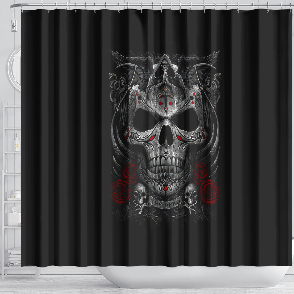 skull-shower-curtain-cross-snake-bloody-skull