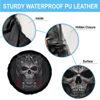 Skull Spare Tire Cover Cross Snake Bloody Skull - Wonder Print Shop
