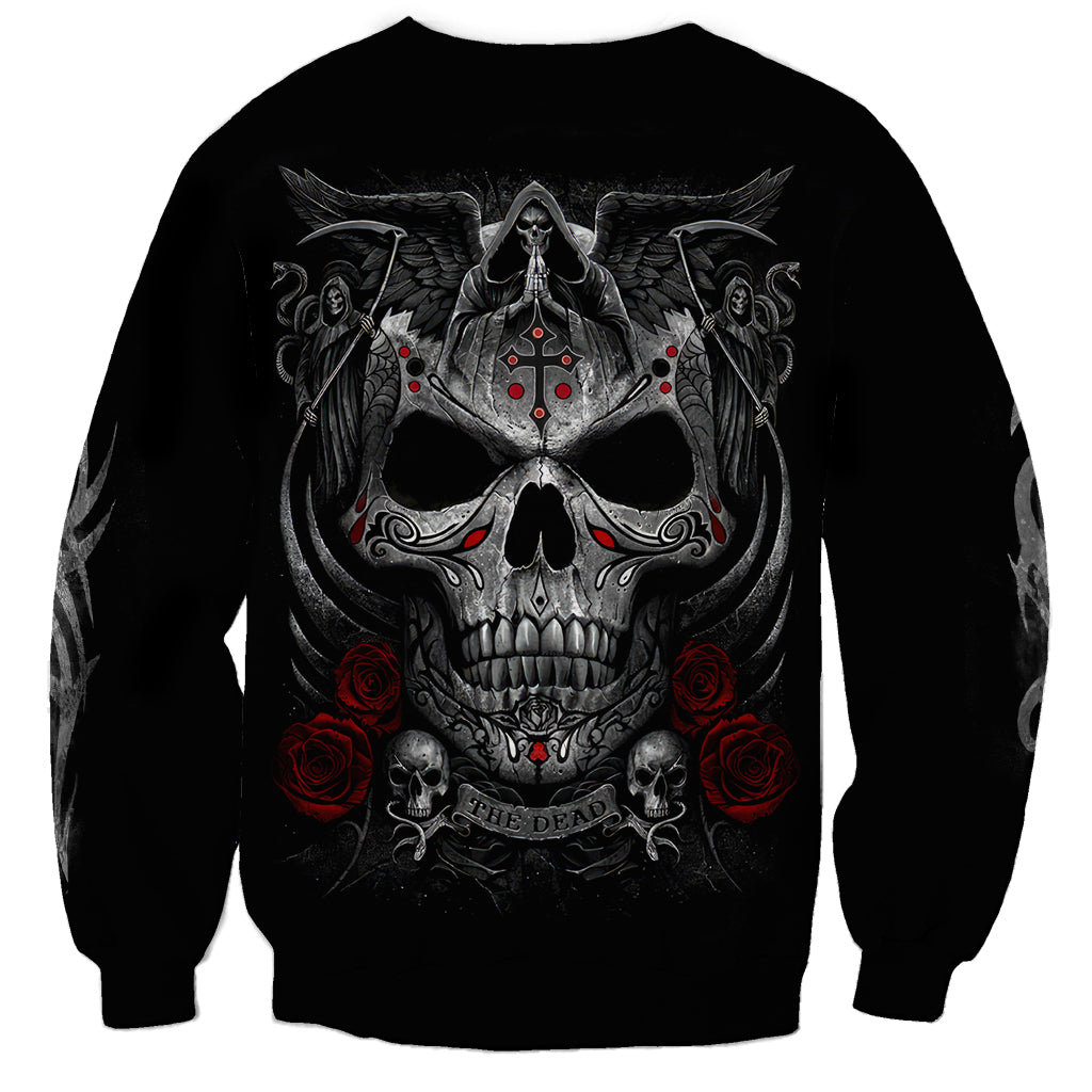 Skull Sweatshirt Cross Snake Bloody Skull - Wonder Print Shop