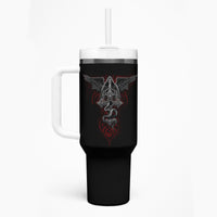 Skull Tumbler With Handle Cross Snake Bloody Skull - Wonder Print Shop