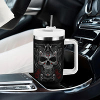 Skull Tumbler With Handle Cross Snake Bloody Skull - Wonder Print Shop