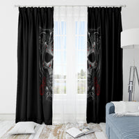 Skull Window Curtain Cross Snake Bloody Skull - Wonder Print Shop