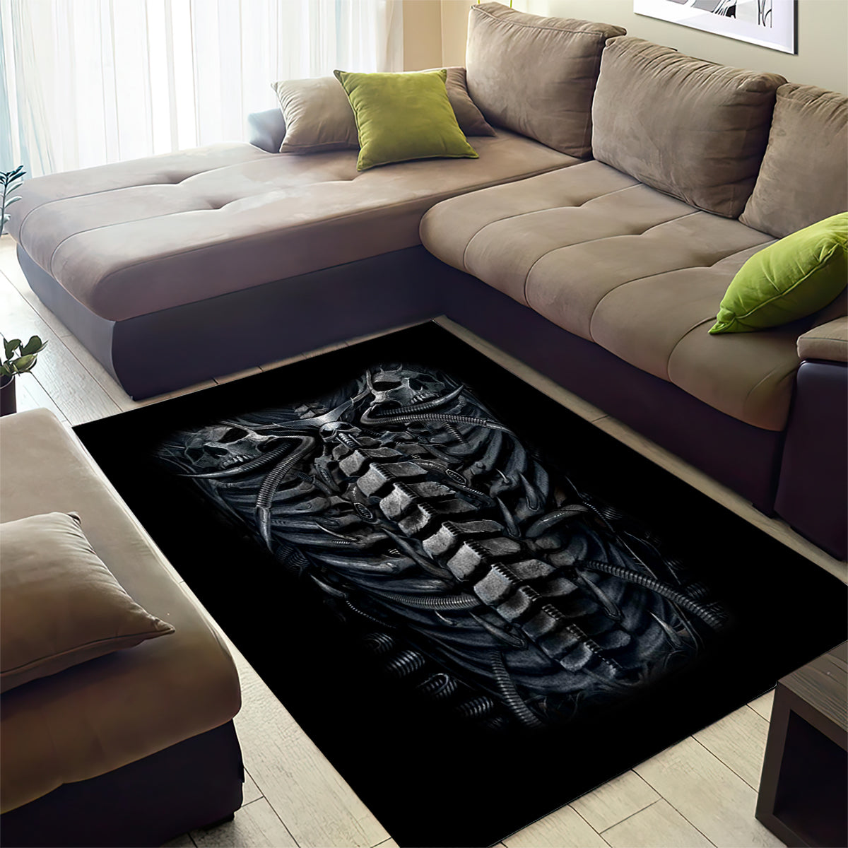 Skull Area Rug Skeleton Inside - Wonder Print Shop