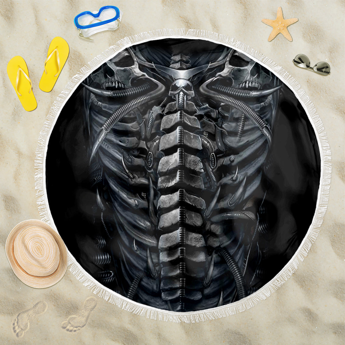 Skull Beach Blanket Skeleton Inside - Wonder Print Shop