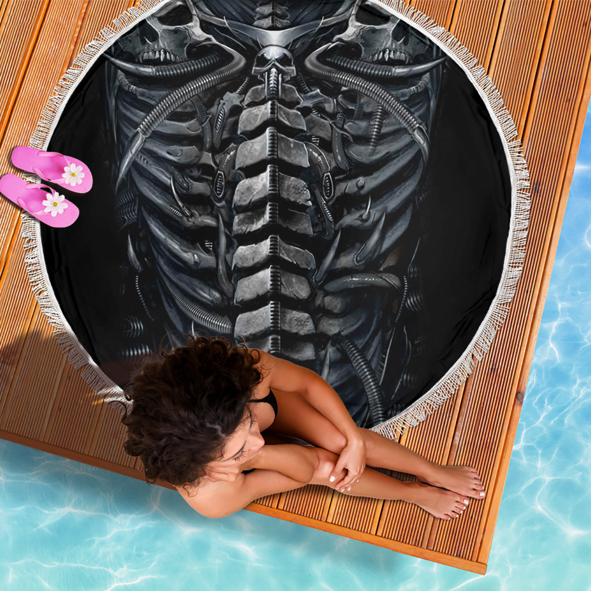 Skull Beach Blanket Skeleton Inside - Wonder Print Shop