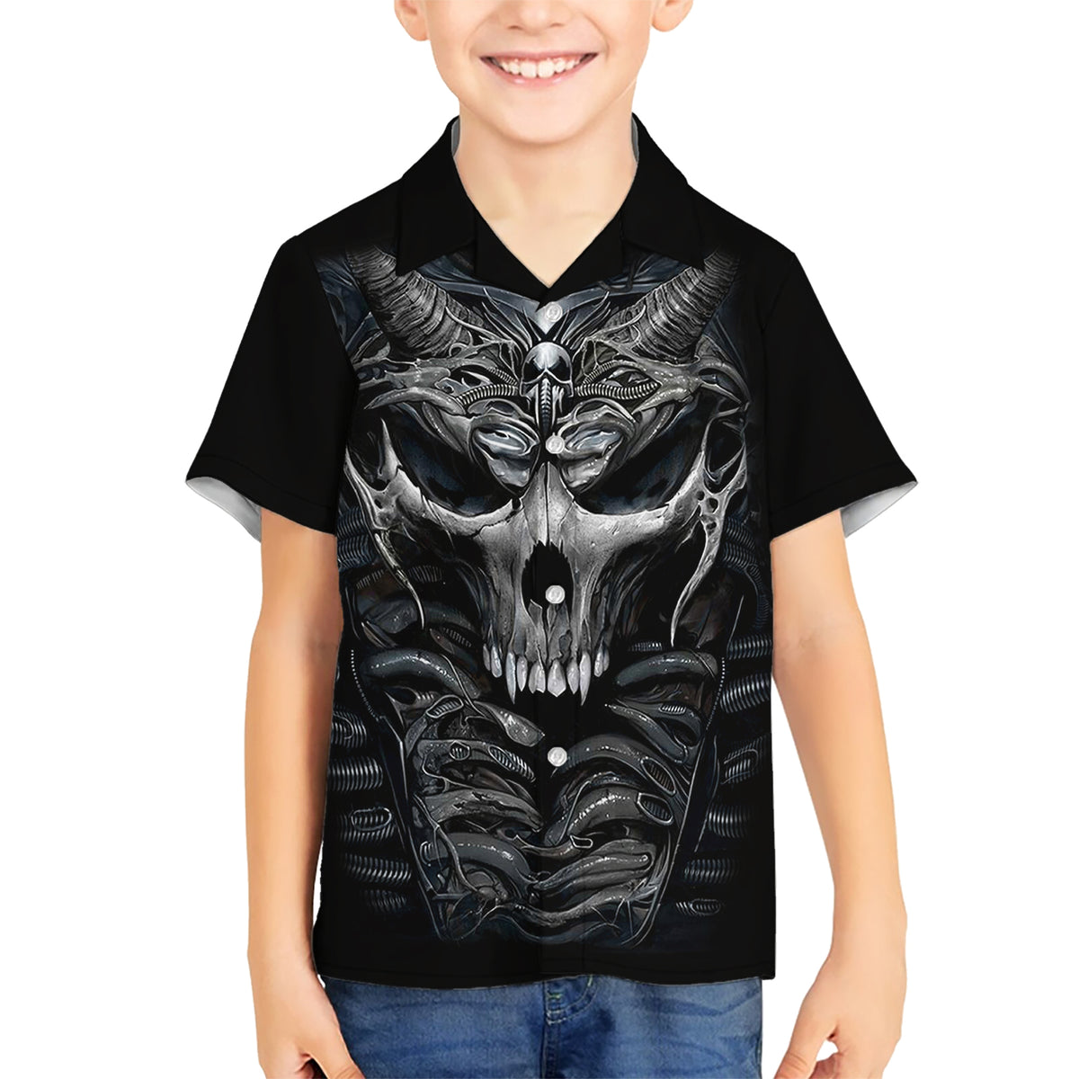 Skull Hawaiian Shirt Skeleton Inside - Wonder Print Shop