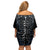 Skull Off Shoulder Short Dress Skeleton Inside - Wonder Print Shop