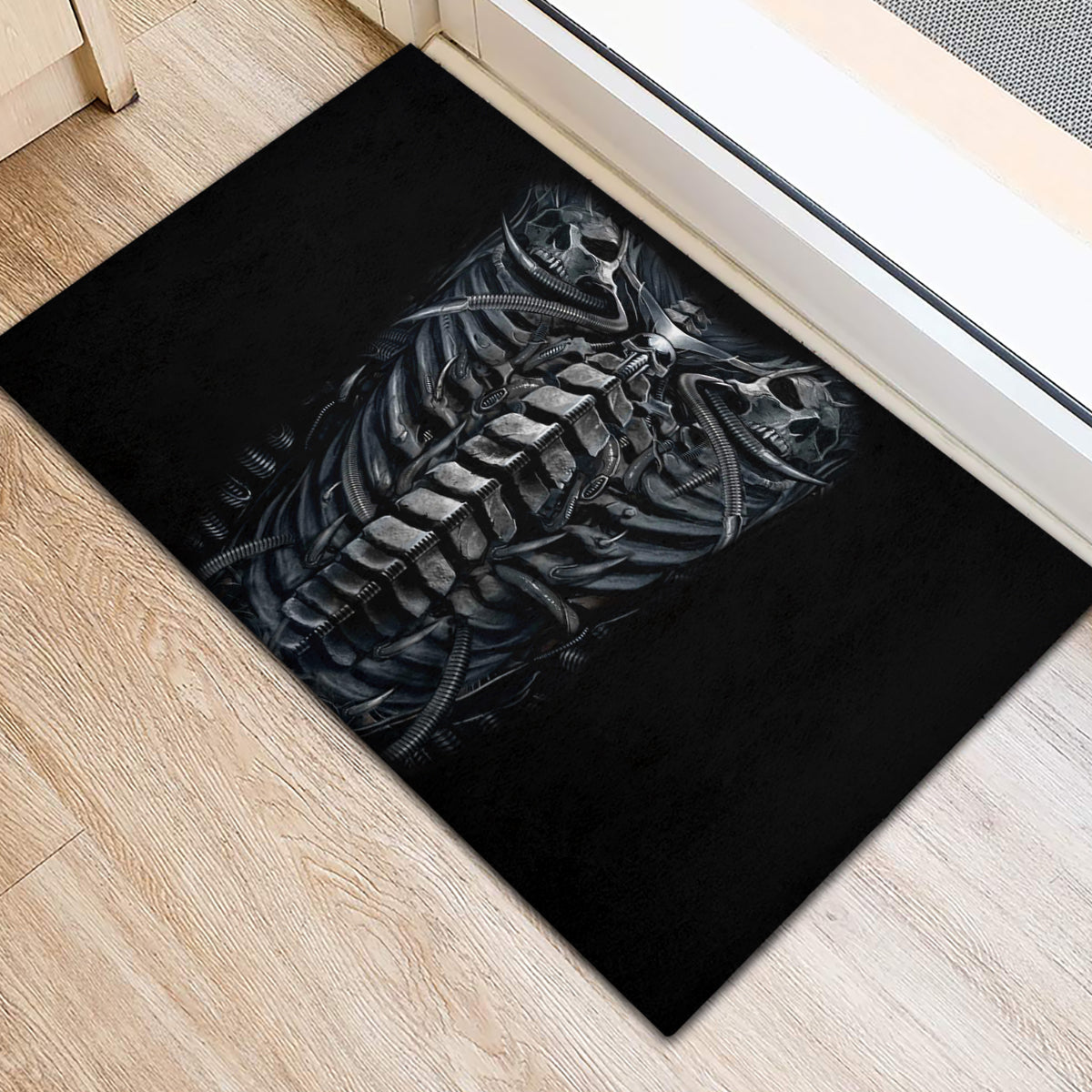 Skull Rubber Doormat Skeleton Inside - Wonder Print Shop