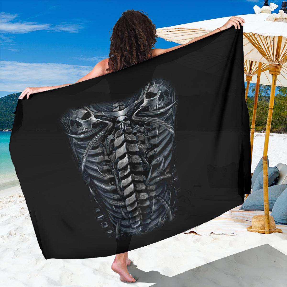 Skull Sarong Skeleton Inside - Wonder Print Shop