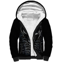 Skull Sherpa Hoodie Skeleton Inside - Wonder Print Shop