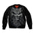 Skull Sleeve Zip Bomber Jacket Skeleton Inside - Wonder Print Shop