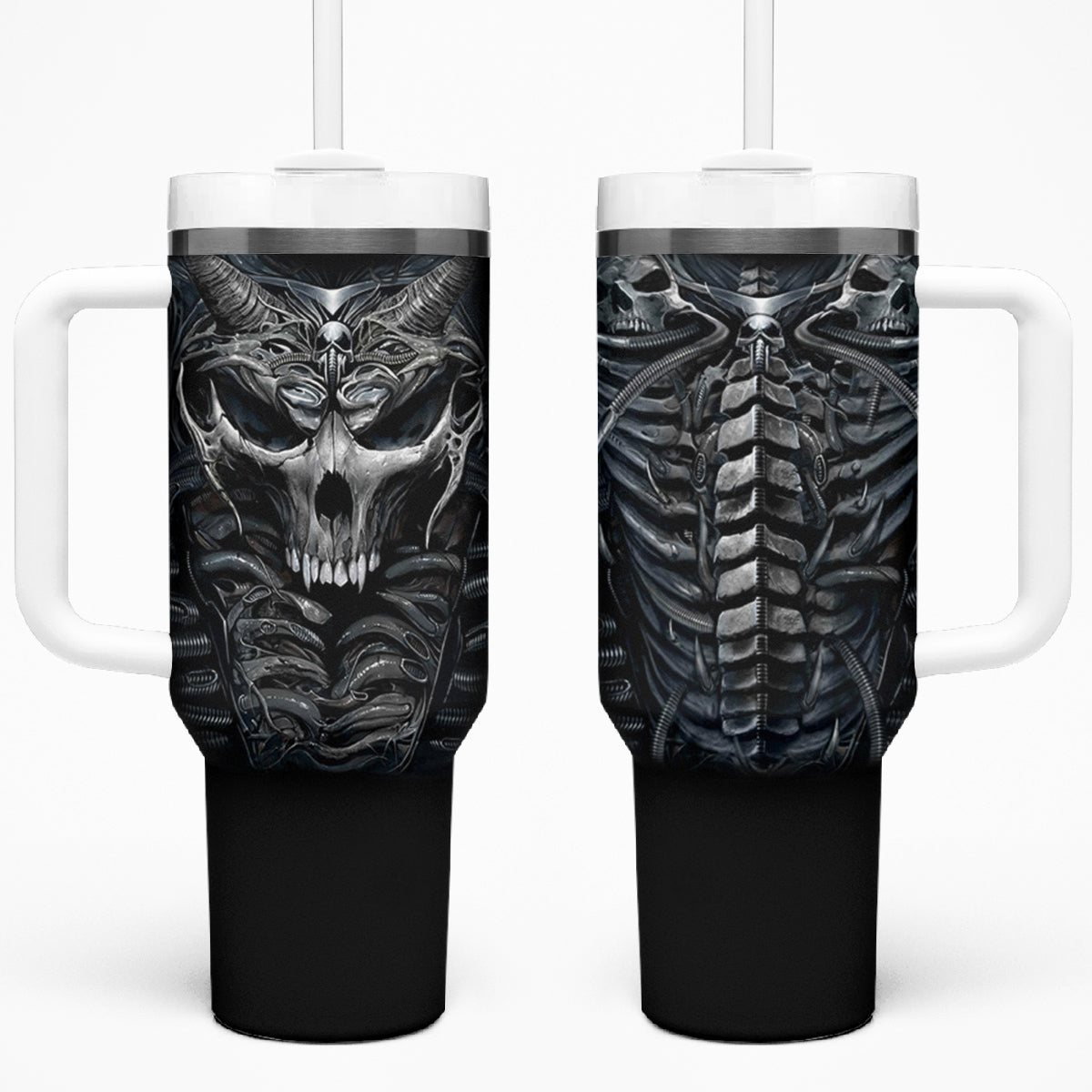 Skull Tumbler With Handle Skeleton Inside - Wonder Print Shop